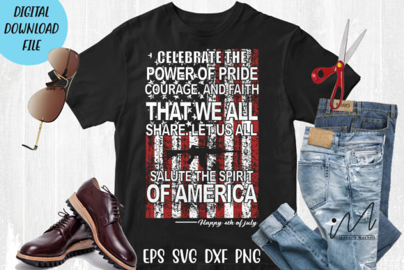 Happy 4th of July T Shirt Svg for Crafts and Graphics