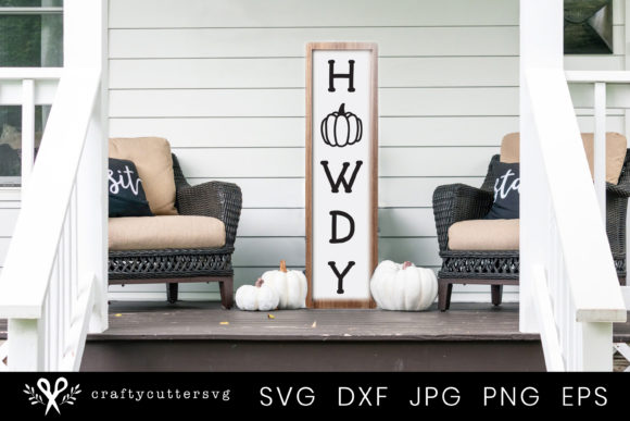 Howdy Fall Quote Porch Sign: Graphics for Crafts & Content
