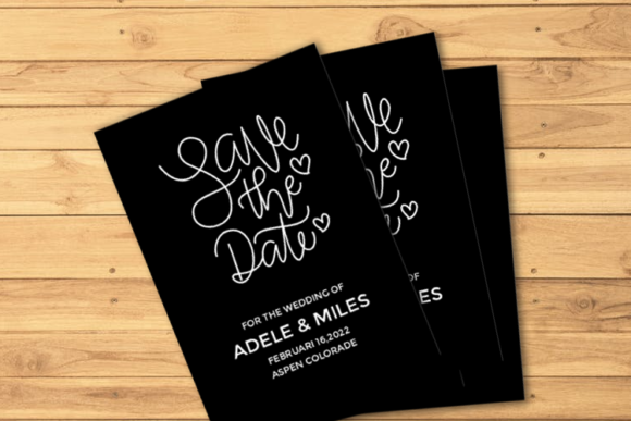 Single Line - Quote Save the Date Graphics for Crafts