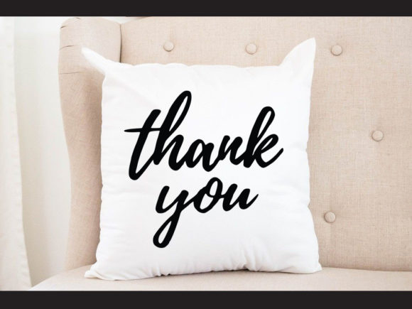 Thank You Calligraphy Quote: Graphics and Crafts